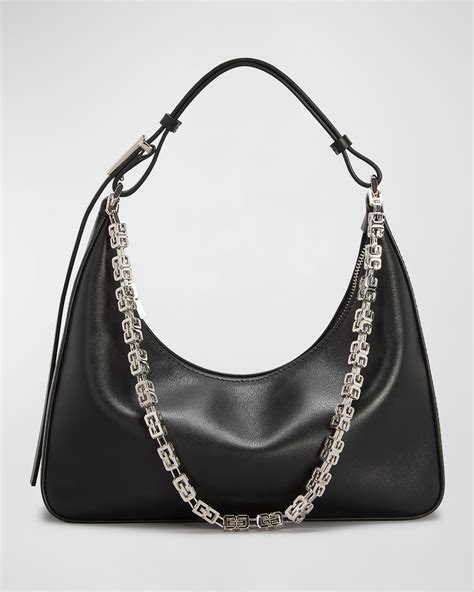 small moon cut out leather hobo bag givenchy|Small Moon Cut Out bag in leather with chain .